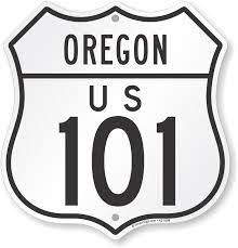 Oregon 101 Highway Sign