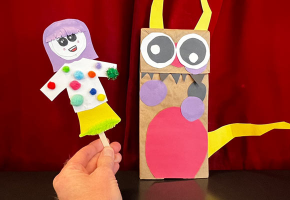 Invent a hand puppet in Spark!Lab Smithsonian at The Discovery in Reno, Nevada