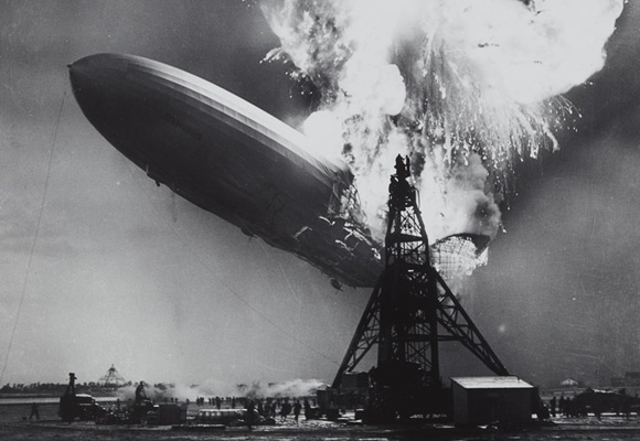 The Hindenburg disaster, Sam Shere (1905–1982), Public domain, via Wikimedia Commons