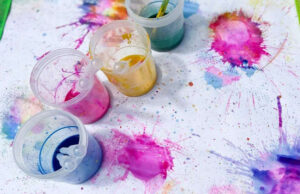 Cotton Ball Splat Art