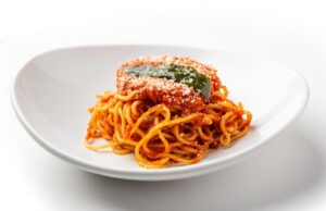 Tomato basil pasta served at Pasta Fresca at The Discovery in downtown Reno, NV