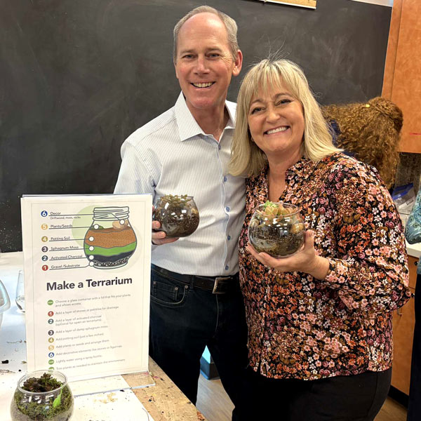 Hands-on terrarium making